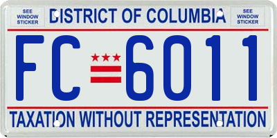 DC license plate FC6011