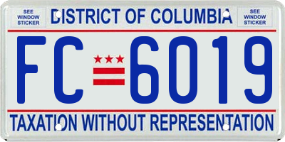 DC license plate FC6019