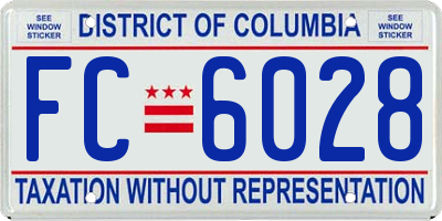 DC license plate FC6028