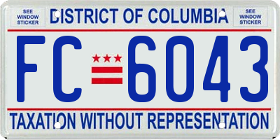 DC license plate FC6043