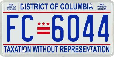 DC license plate FC6044