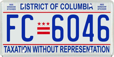 DC license plate FC6046