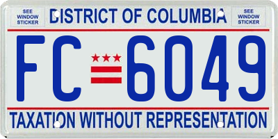 DC license plate FC6049