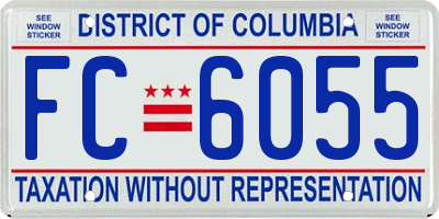 DC license plate FC6055