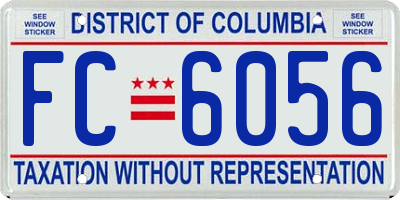 DC license plate FC6056