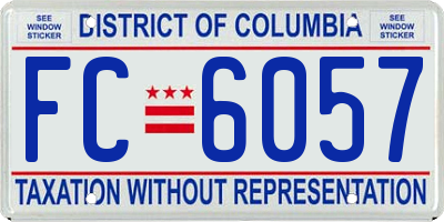 DC license plate FC6057