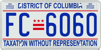 DC license plate FC6060