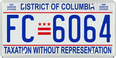 DC license plate FC6064