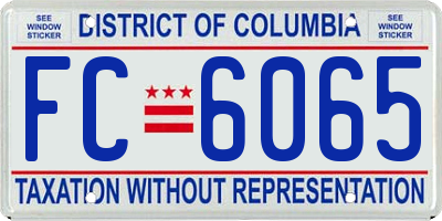 DC license plate FC6065