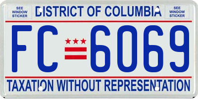 DC license plate FC6069