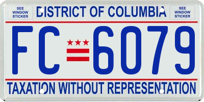 DC license plate FC6079