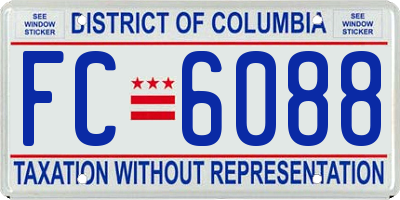 DC license plate FC6088