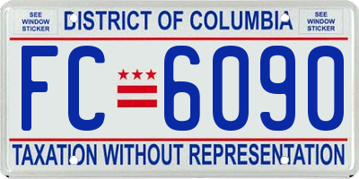 DC license plate FC6090