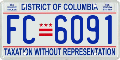 DC license plate FC6091