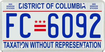 DC license plate FC6092