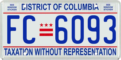 DC license plate FC6093