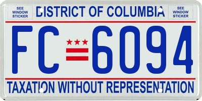 DC license plate FC6094