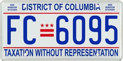 DC license plate FC6095