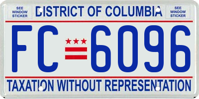 DC license plate FC6096