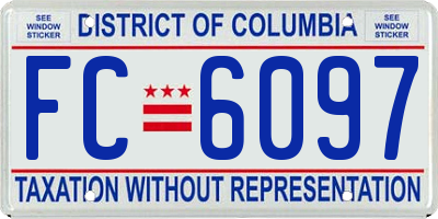 DC license plate FC6097