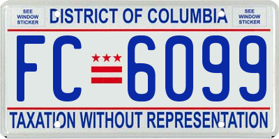 DC license plate FC6099