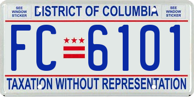 DC license plate FC6101