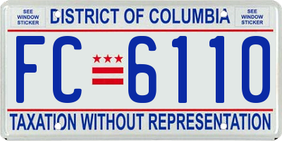 DC license plate FC6110