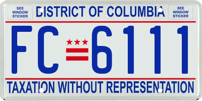 DC license plate FC6111