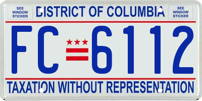 DC license plate FC6112