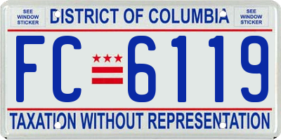 DC license plate FC6119