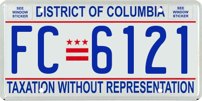 DC license plate FC6121