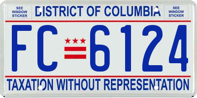 DC license plate FC6124