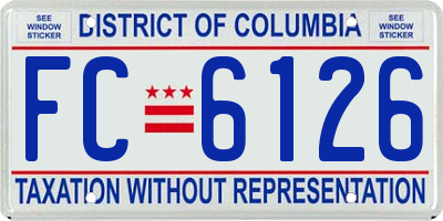 DC license plate FC6126