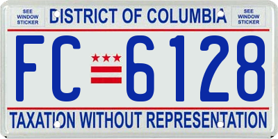 DC license plate FC6128