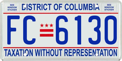 DC license plate FC6130