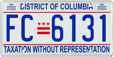 DC license plate FC6131