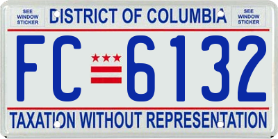 DC license plate FC6132