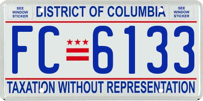 DC license plate FC6133