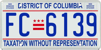 DC license plate FC6139