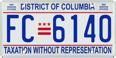 DC license plate FC6140