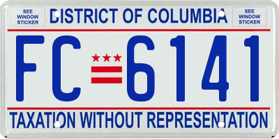 DC license plate FC6141