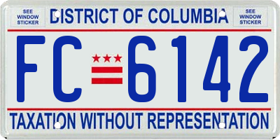 DC license plate FC6142