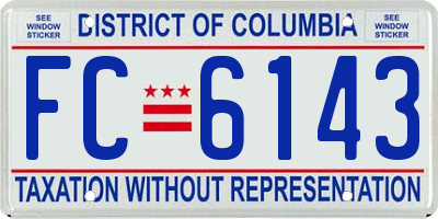 DC license plate FC6143