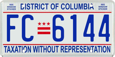 DC license plate FC6144