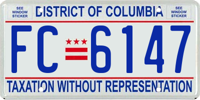 DC license plate FC6147