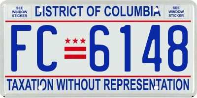 DC license plate FC6148