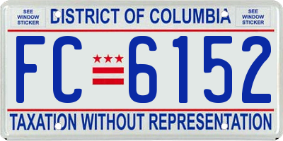 DC license plate FC6152