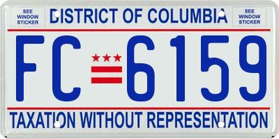 DC license plate FC6159