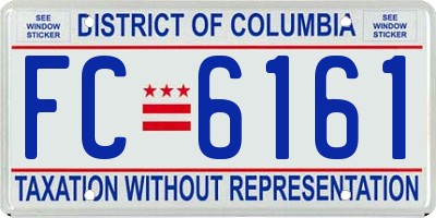 DC license plate FC6161