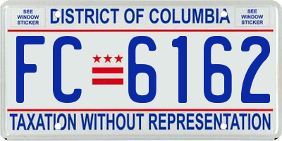 DC license plate FC6162